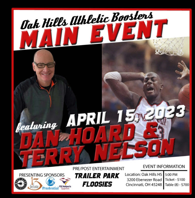 Flyer for athletic boosters' Main Event